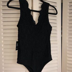 Express Black Lace Body Suit - NWT!